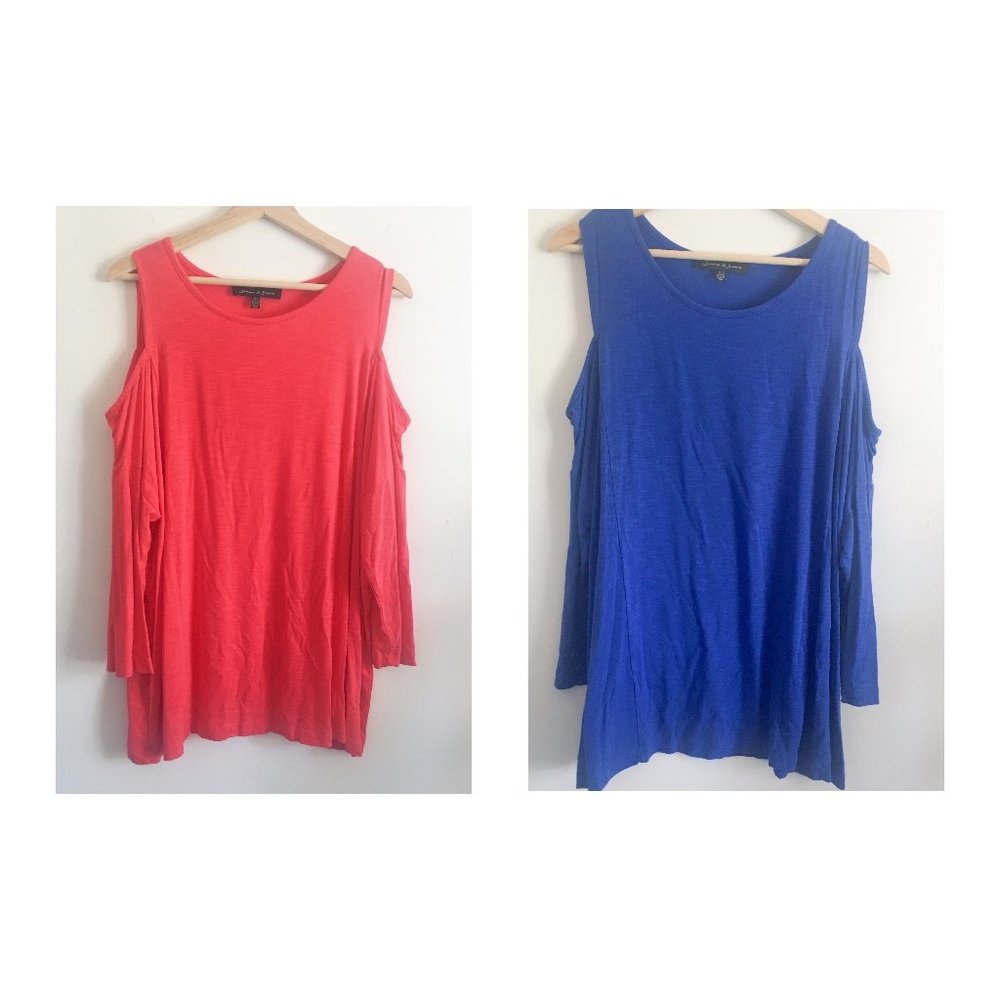 Bundle Of Two Jasmine & Juliana Cold Shoulder Tops - image 1